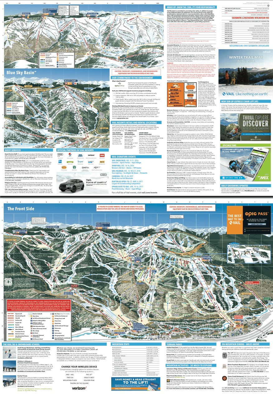 Vail trail map